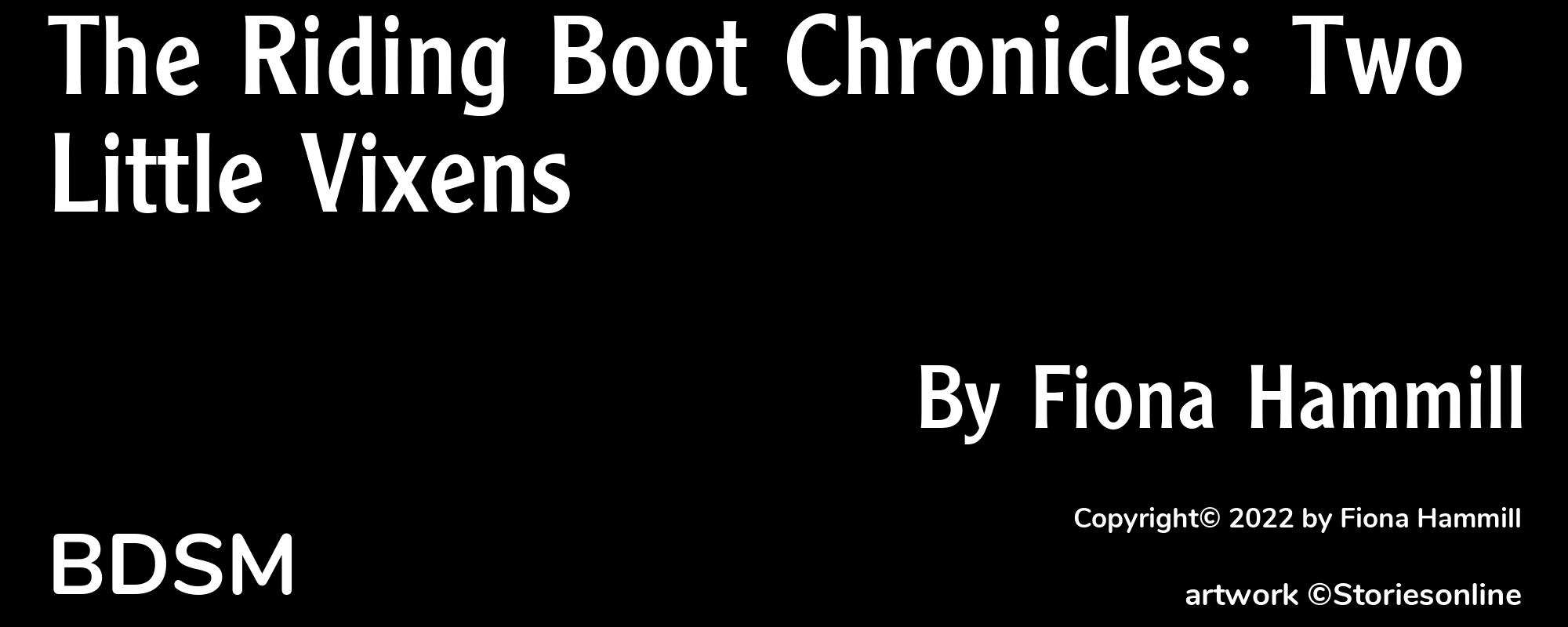 The Riding Boot Chronicles: Two Little Vixens - Cover