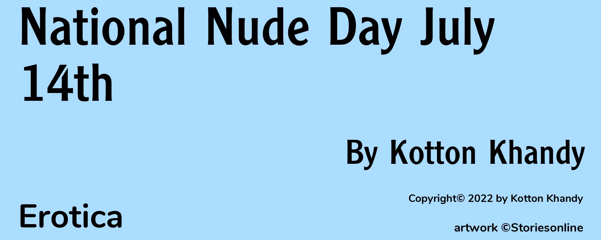 National Nude Day July 14th - Cover