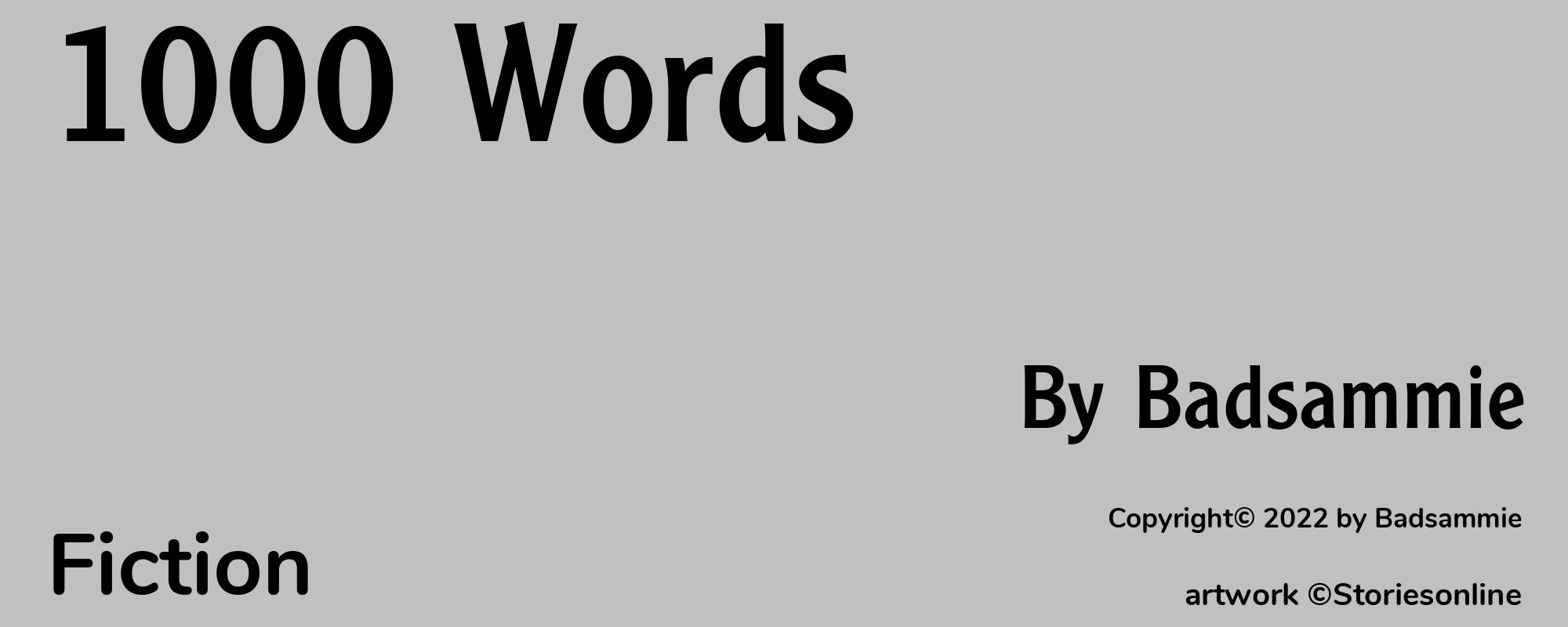 1000 Words - Cover