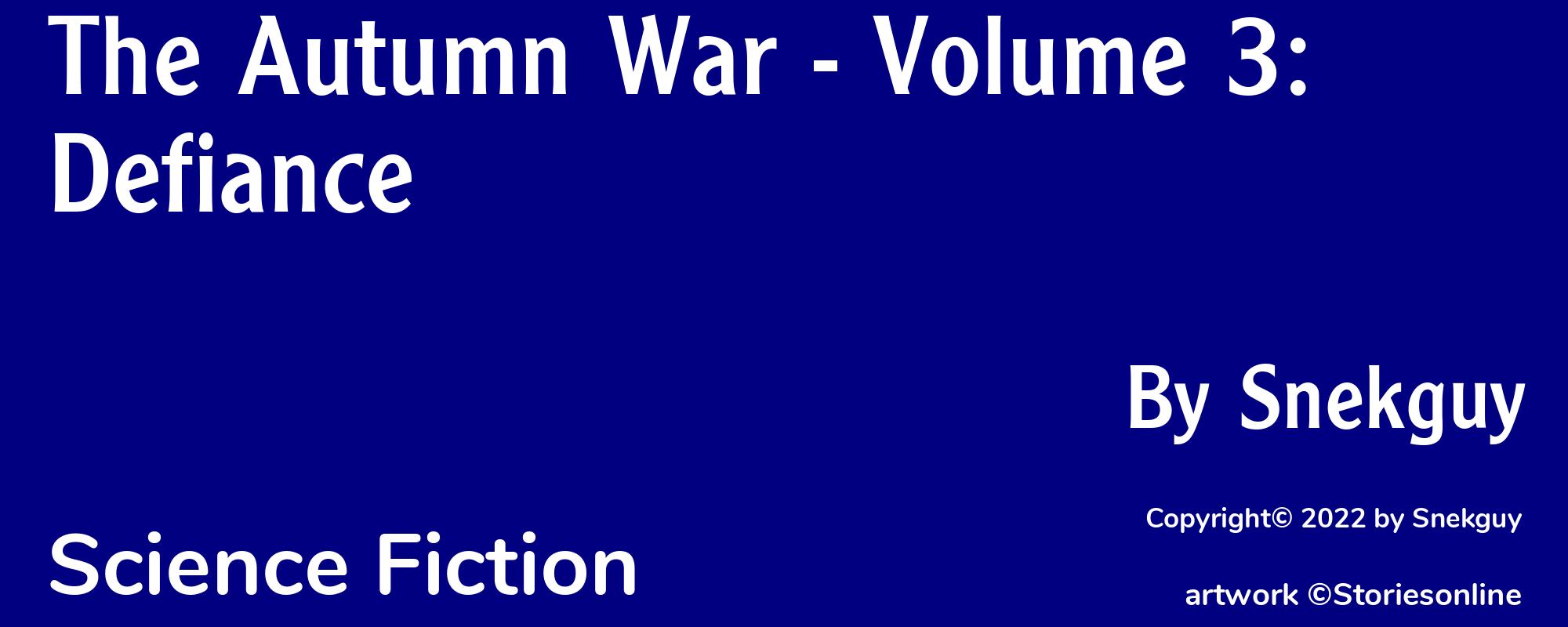 The Autumn War - Volume 3: Defiance - Cover
