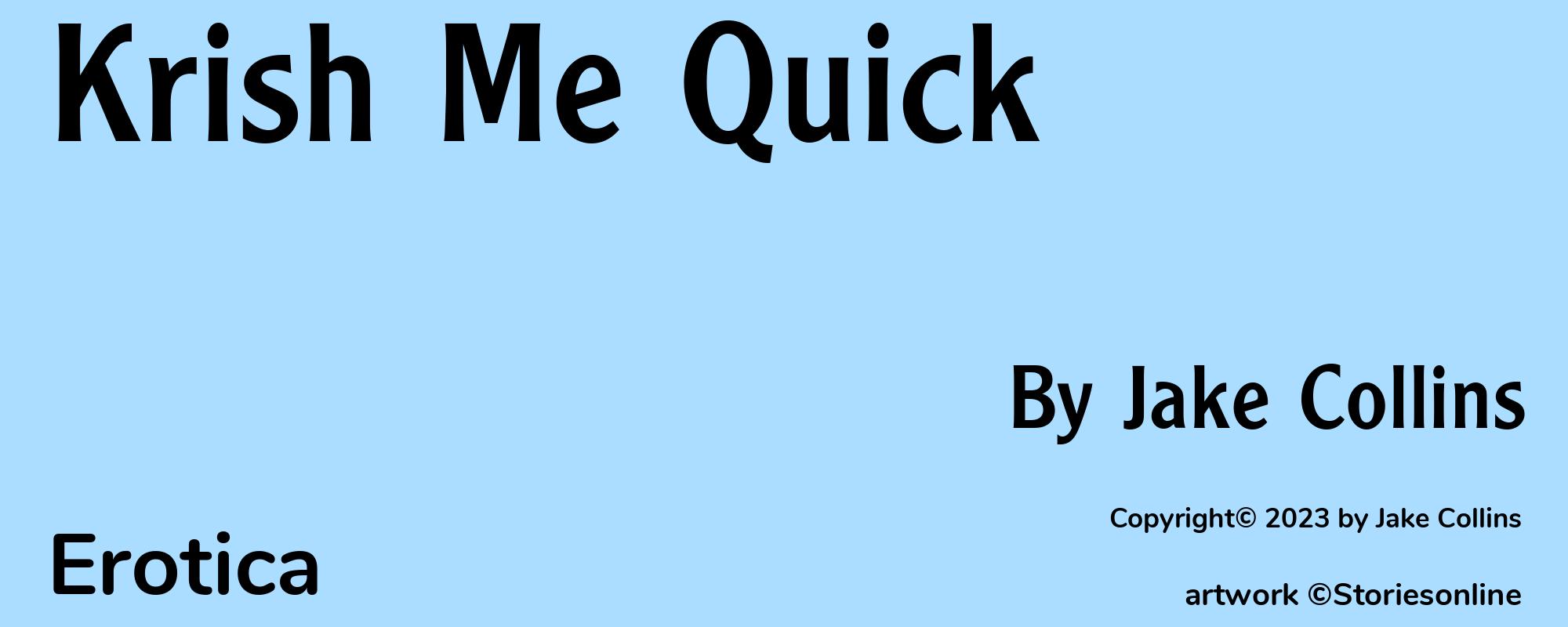 Krish Me Quick - Cover