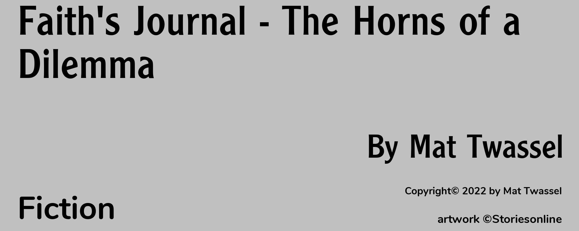 Faith's Journal - The Horns of a Dilemma - Cover