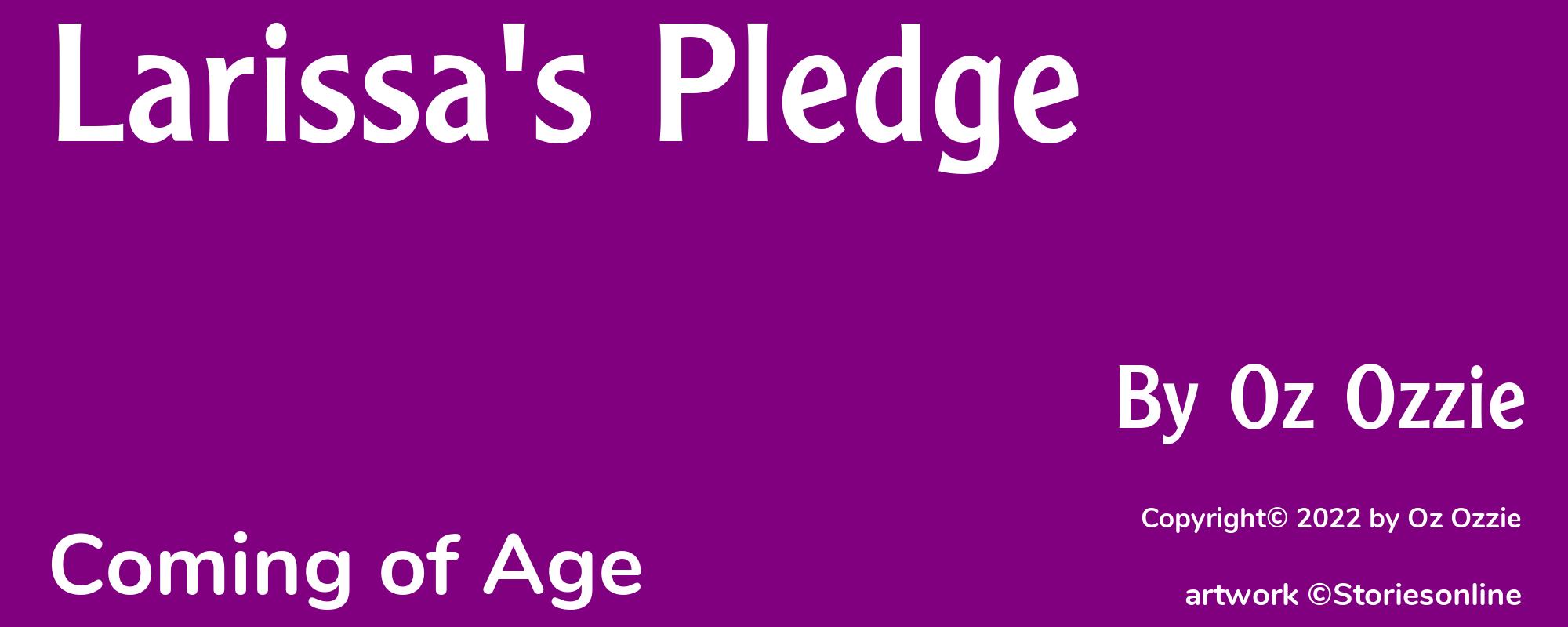 Larissa's Pledge - Cover