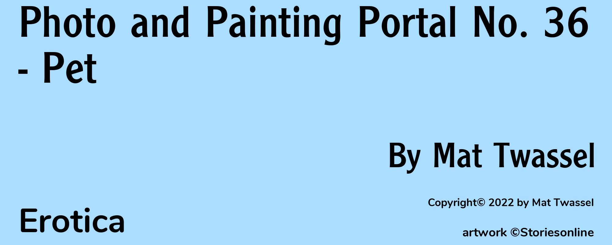 Photo and Painting Portal No. 36 - Pet - Cover