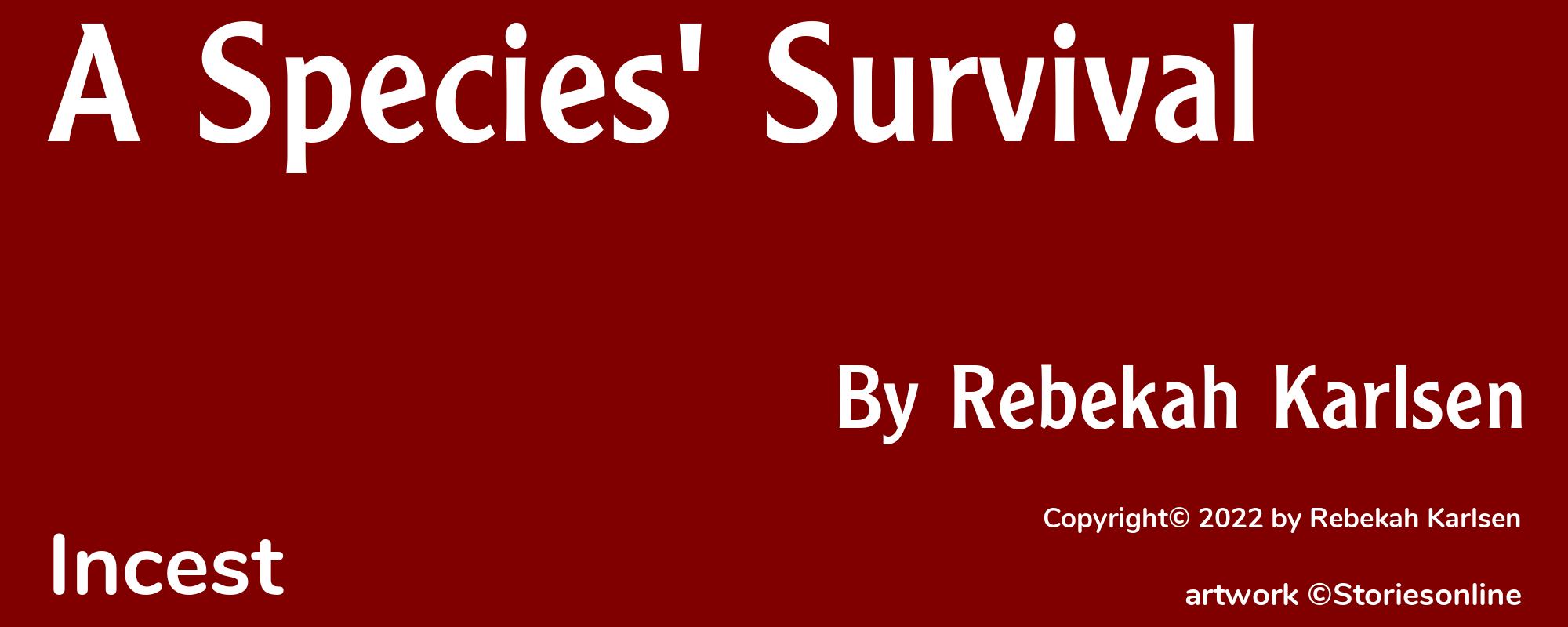 A Species' Survival - Cover