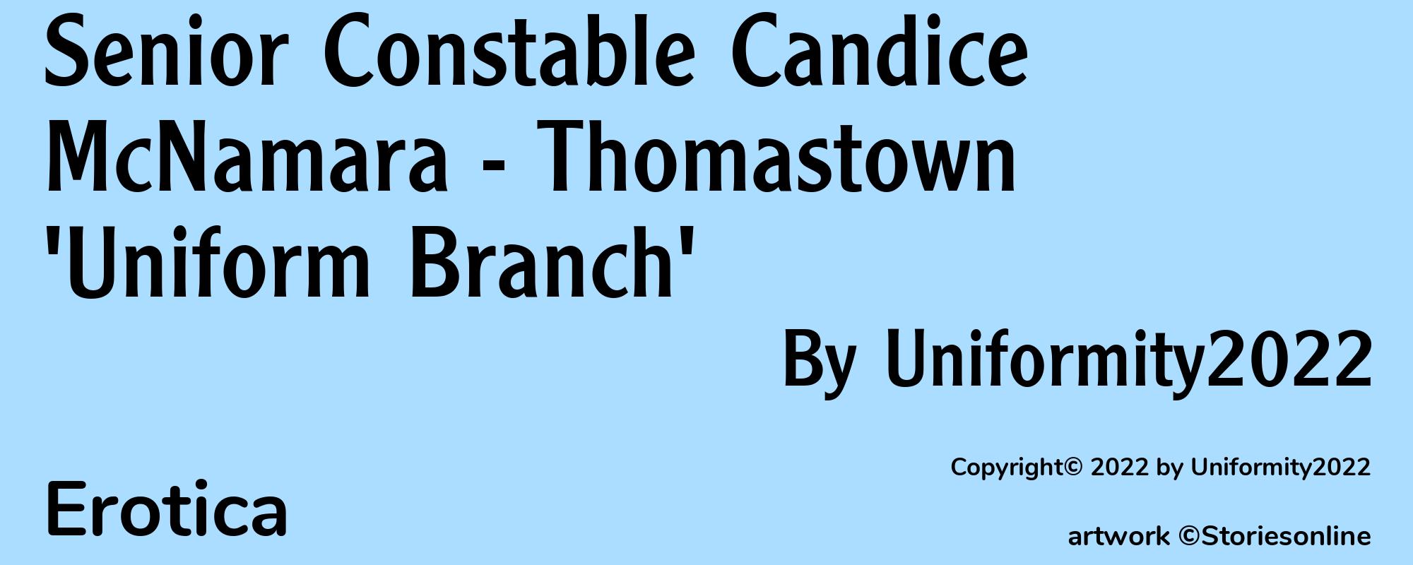 Senior Constable Candice McNamara - Thomastown 'Uniform Branch' - Cover