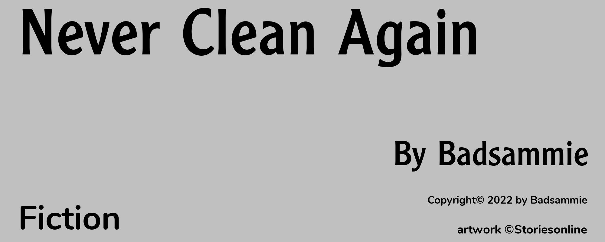 Never Clean Again - Cover