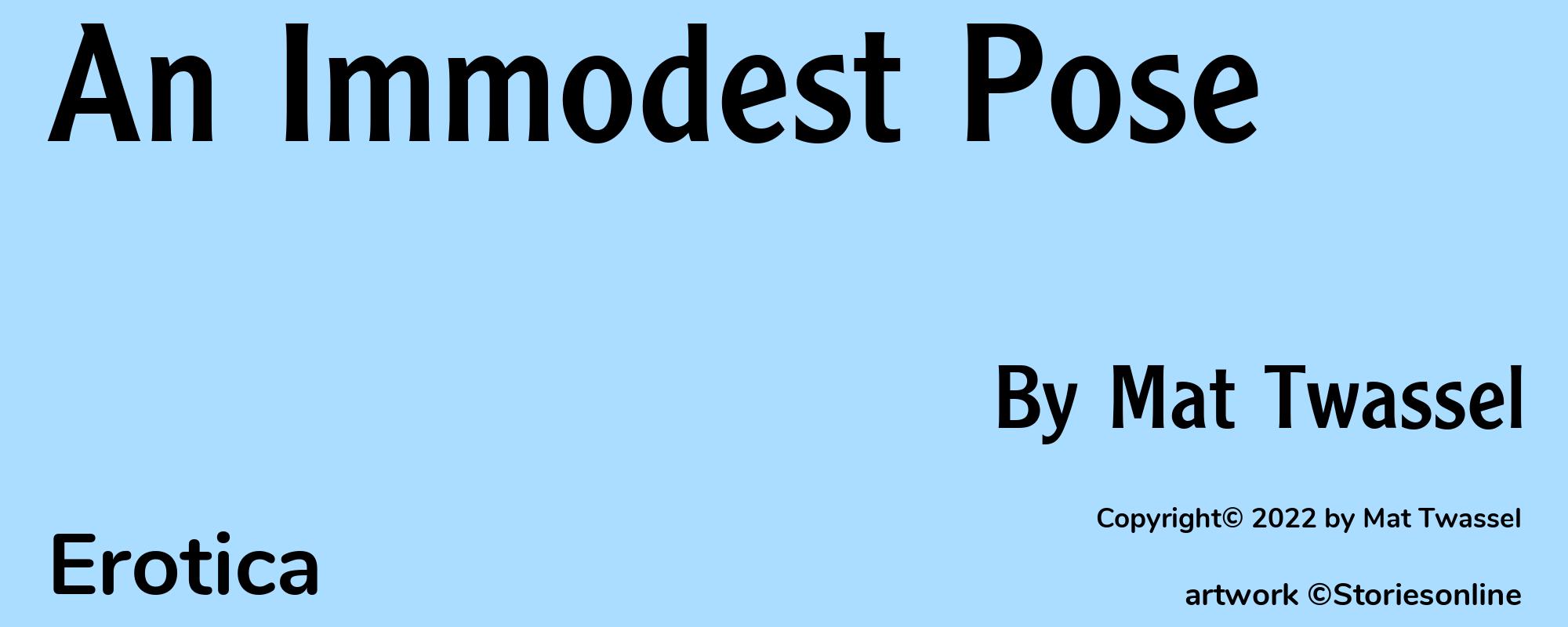 An Immodest Pose - Cover