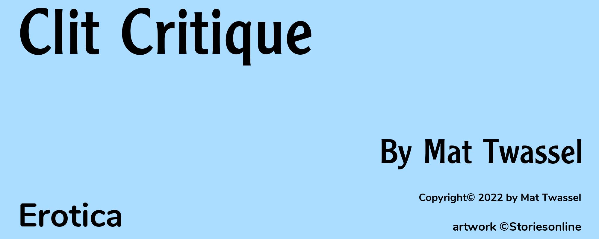 Clit Critique - Cover