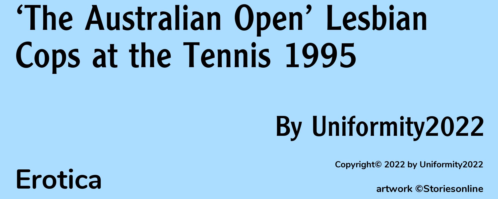 ‘The Australian Open’ Lesbian Cops at the Tennis 1995 - Cover
