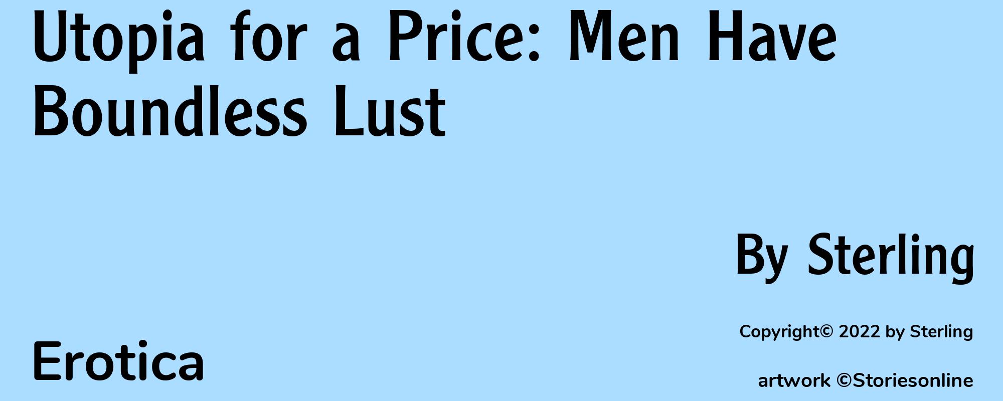 Utopia for a Price: Men Have Boundless Lust - Cover