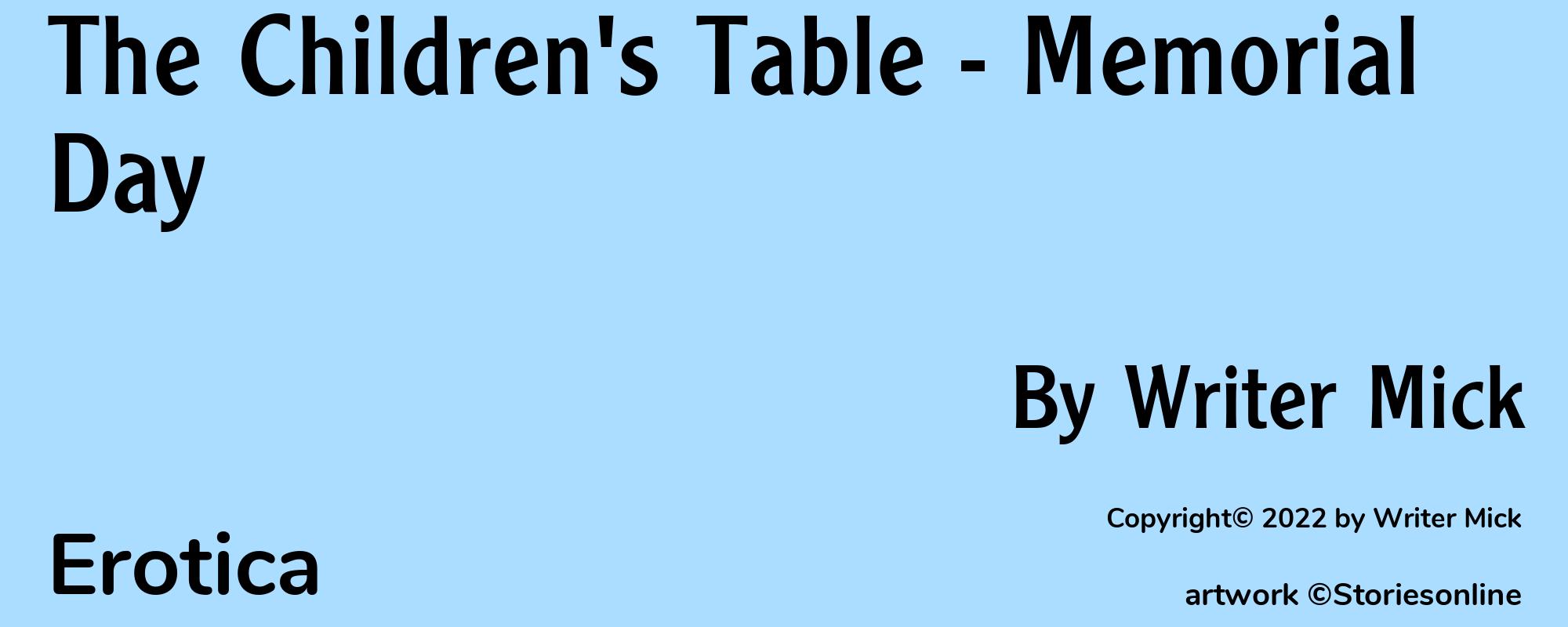 The Children's Table - Memorial Day - Cover