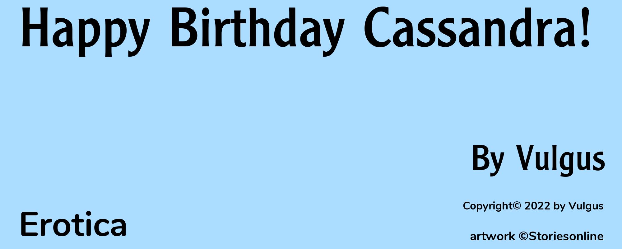 Happy Birthday Cassandra! - Cover