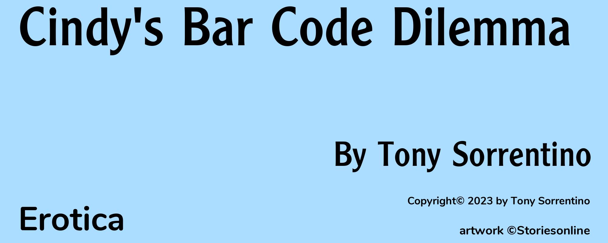 Cindy's Bar Code Dilemma - Cover