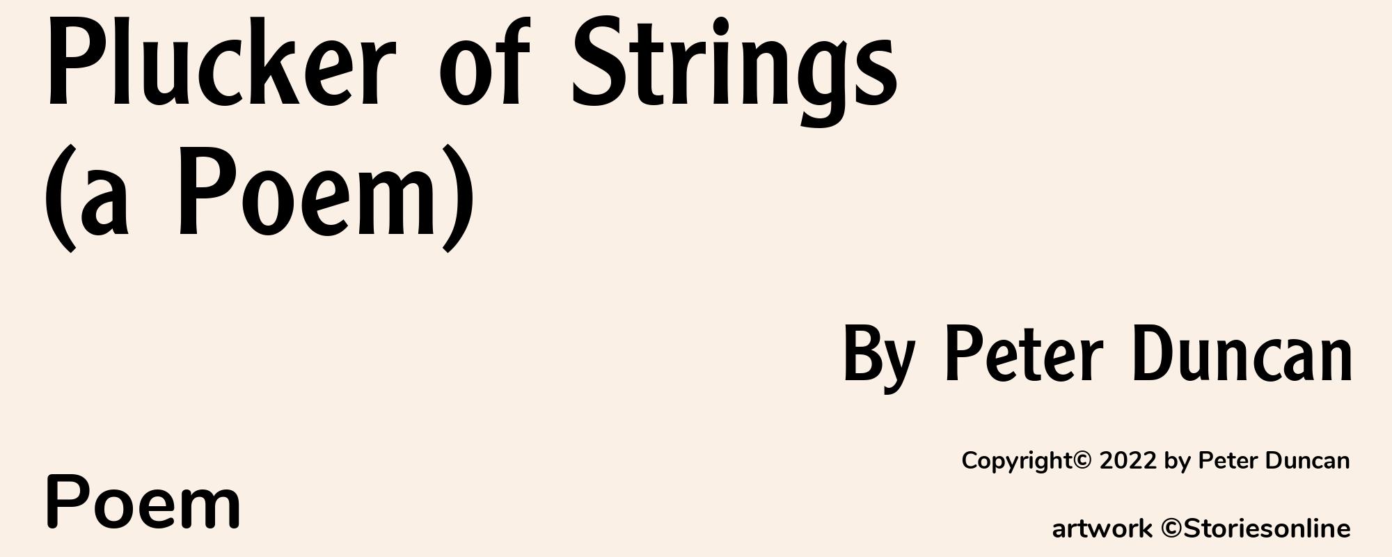 Plucker of Strings (a Poem) - Cover