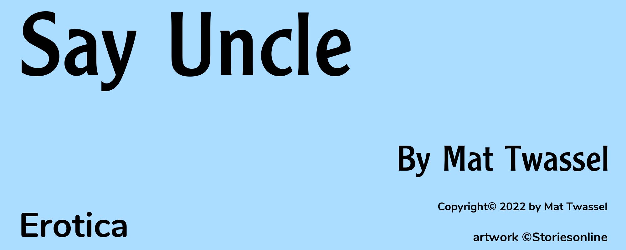 Say Uncle - Cover