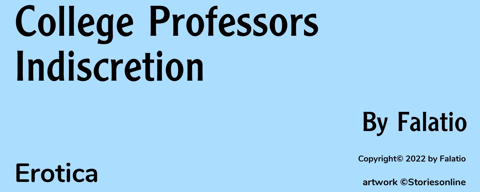 College Professors Indiscretion - Cover