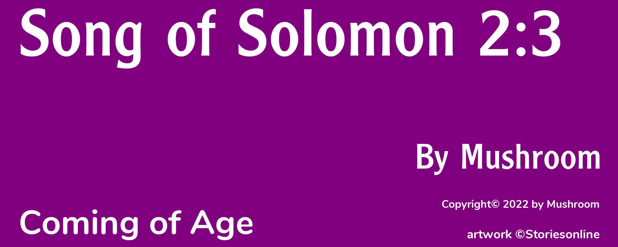 Song of Solomon 2:3 - Cover