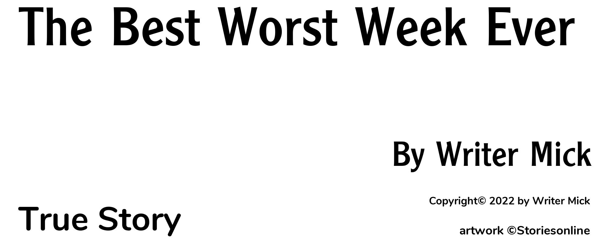 The Best Worst Week Ever - Cover