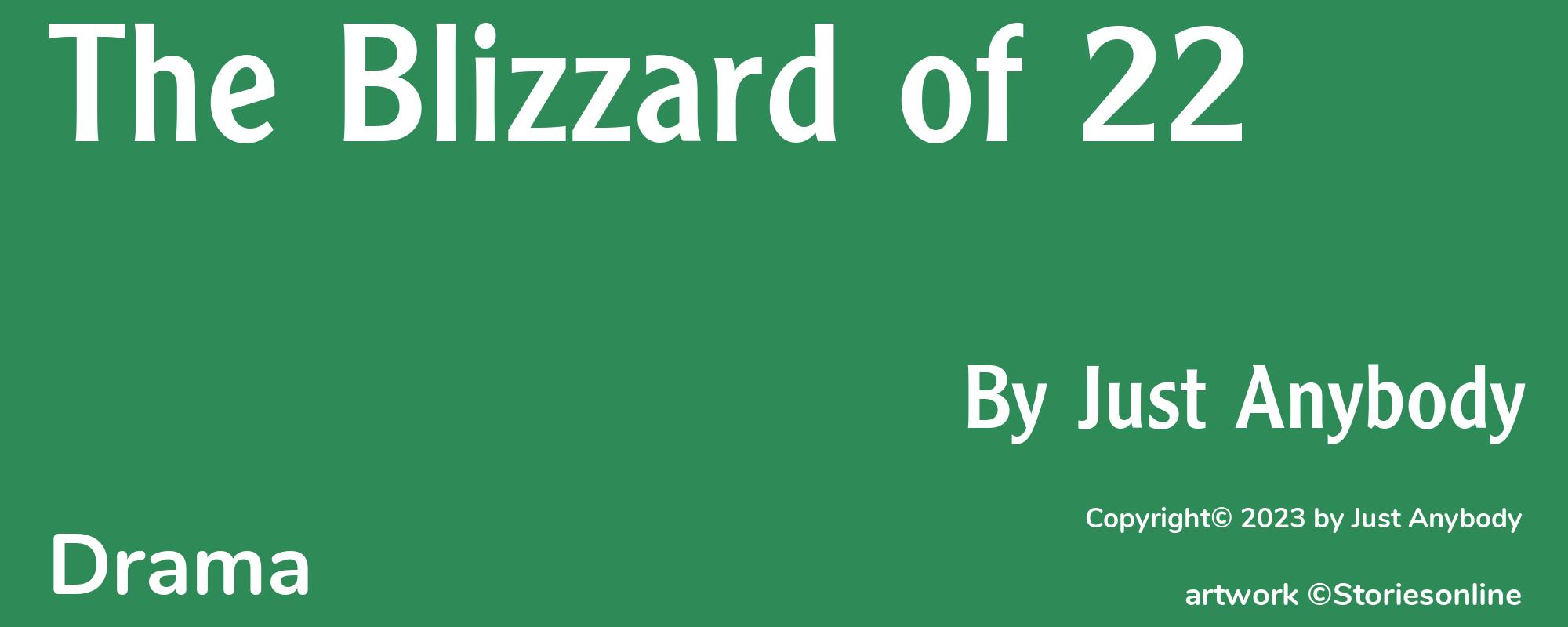 The Blizzard of 22 - Cover