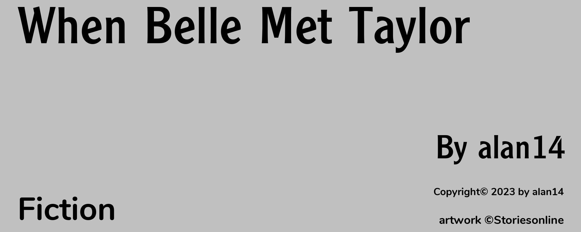 When Belle Met Taylor - Cover