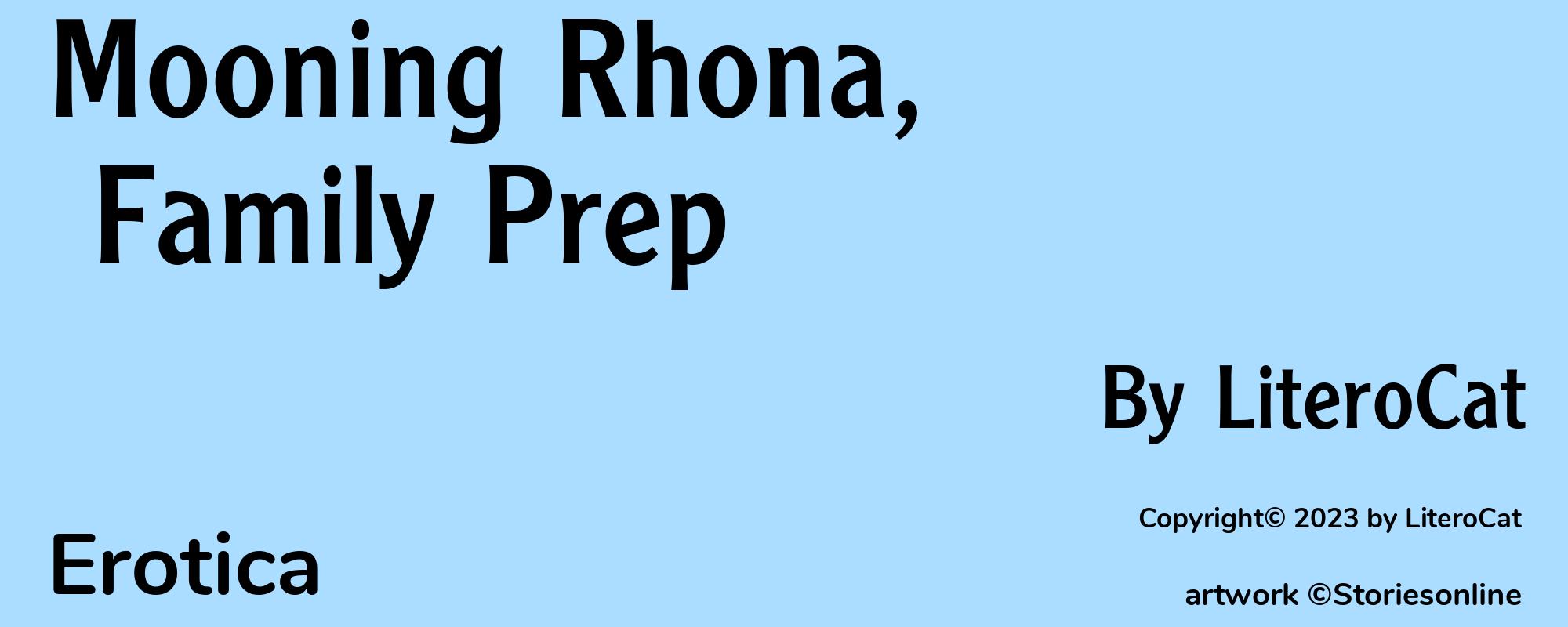 Mooning Rhona, Family Prep - Cover