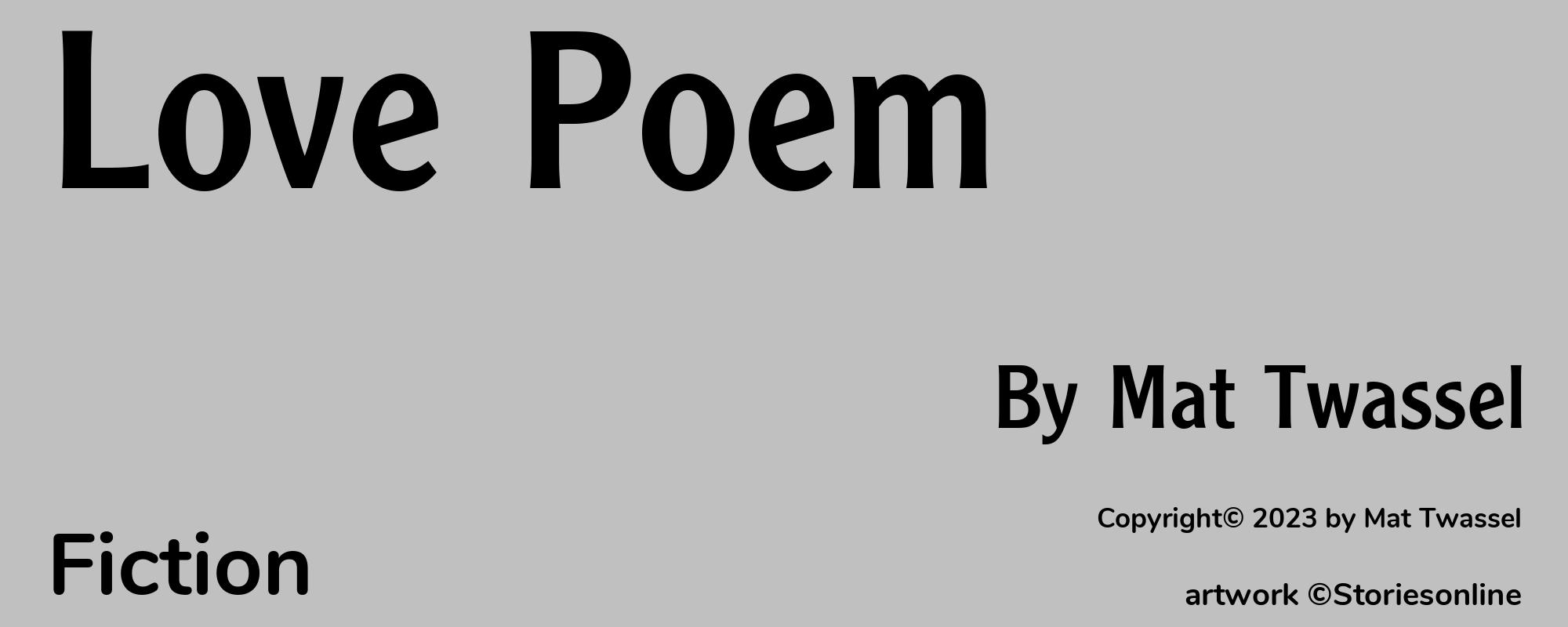 Love Poem - Cover