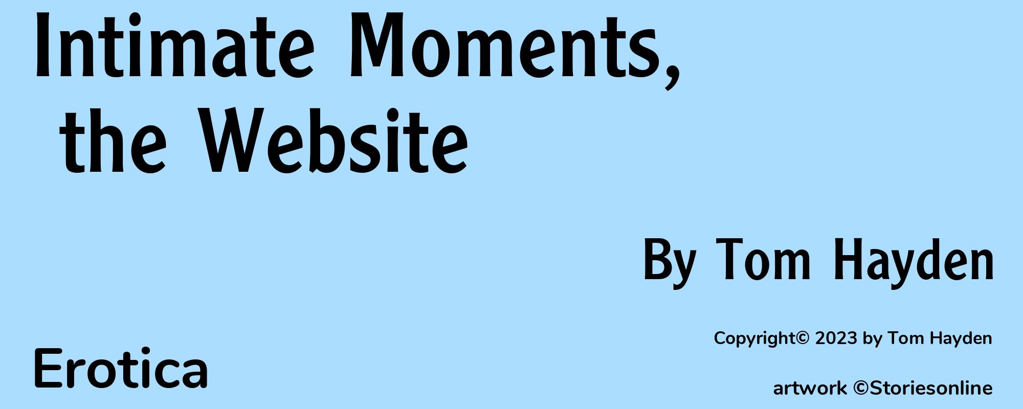 Intimate Moments, the Website - Cover