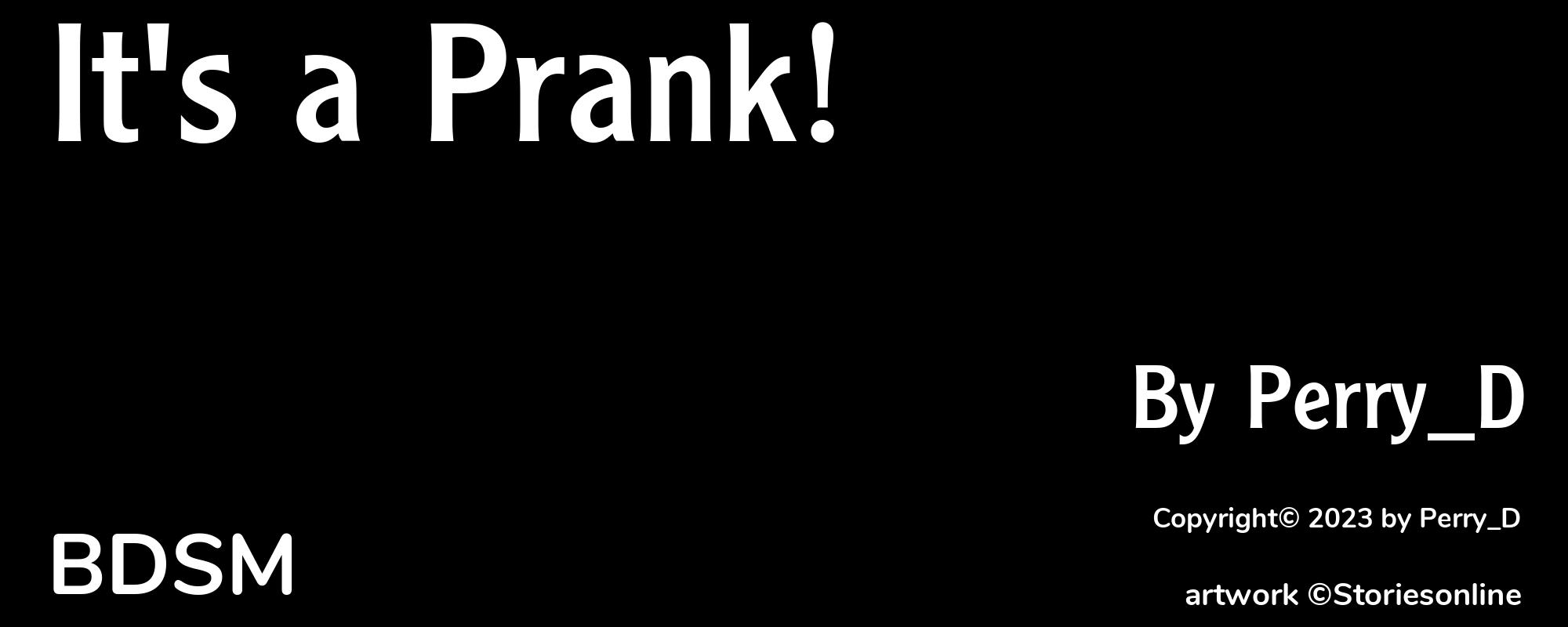 It's a Prank! - Cover