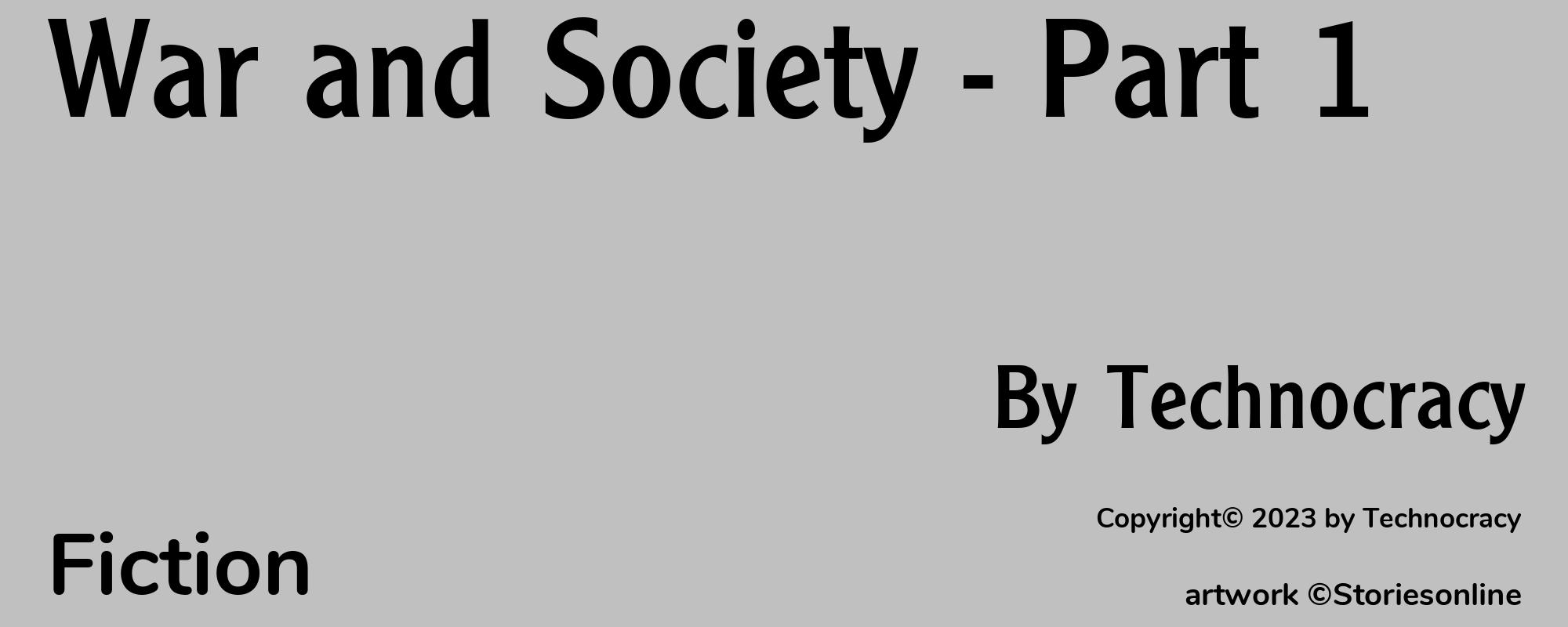 War and Society - Part 1 - Cover