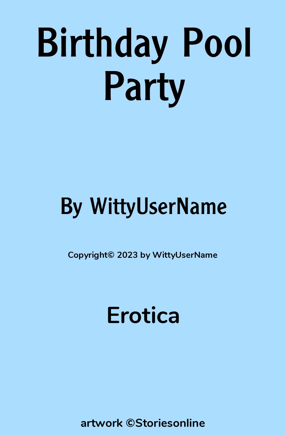 Birthday Pool Party - Erotica Sex Story