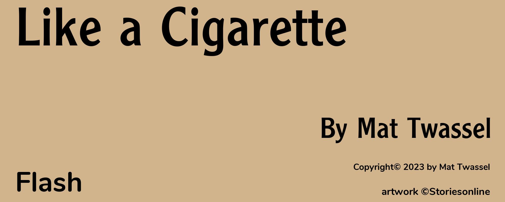 Like a Cigarette - Cover