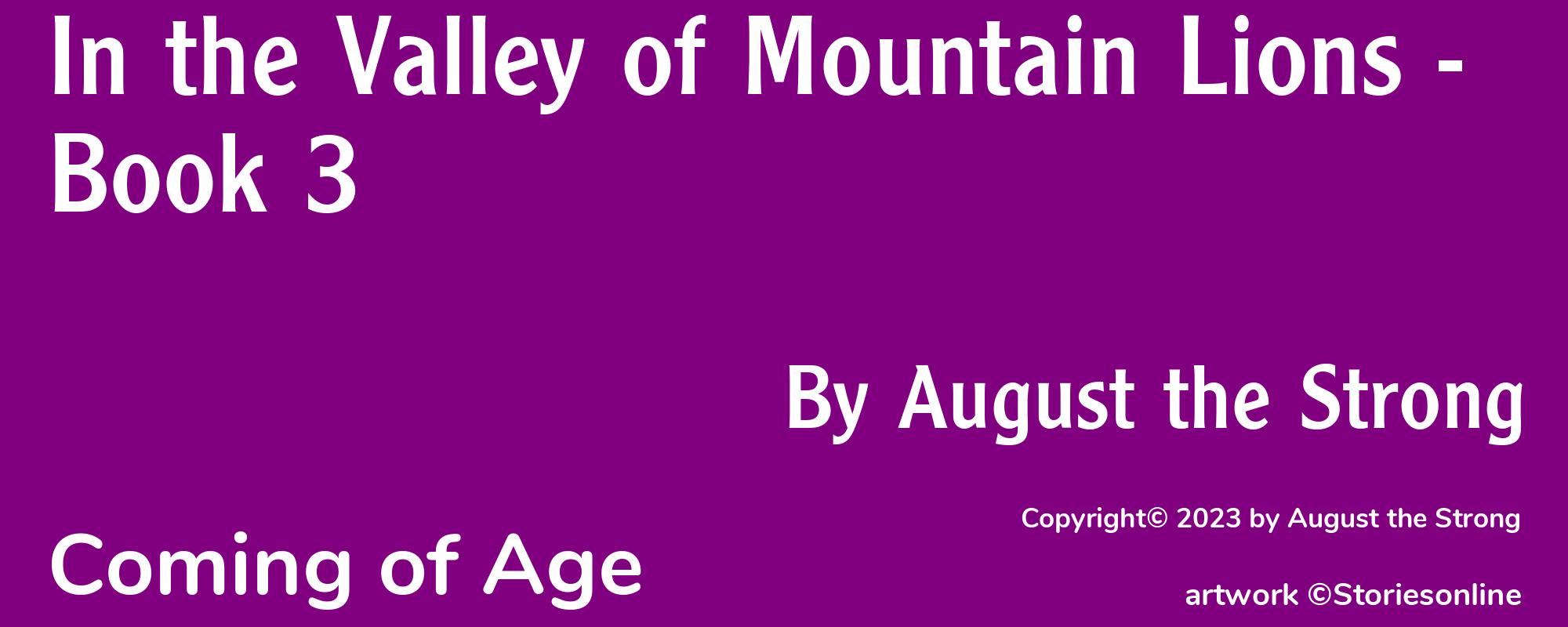 In the Valley of Mountain Lions - Book 3 - Cover