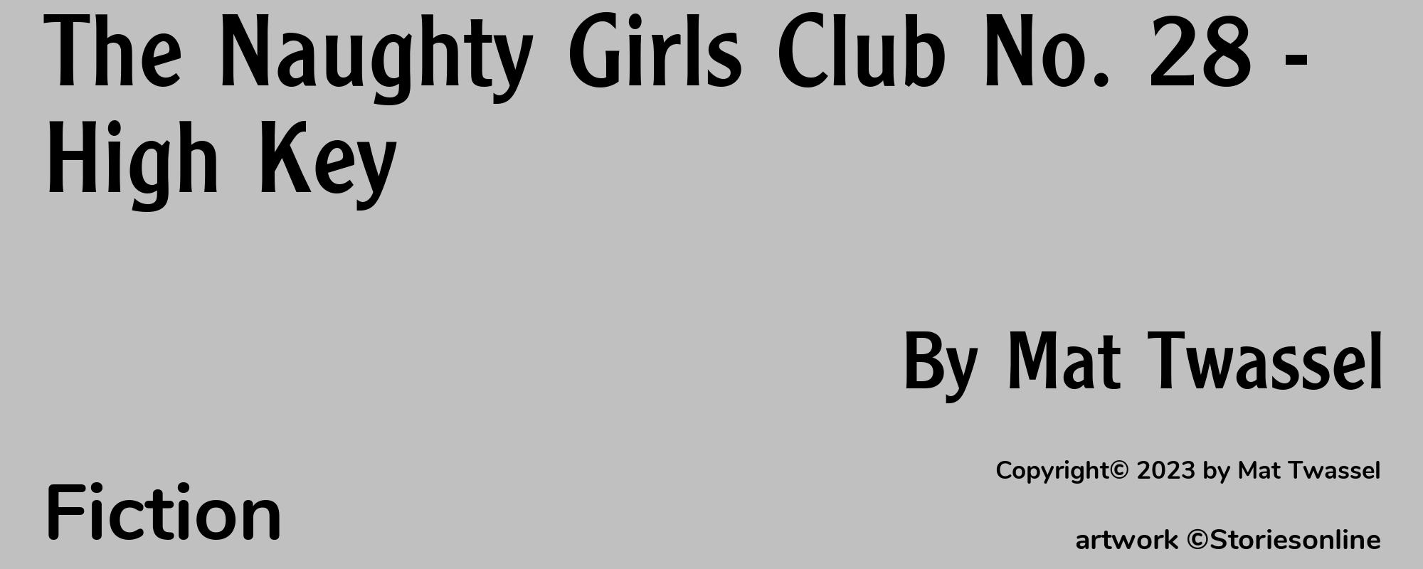 The Naughty Girls Club No. 28 - High Key - Cover