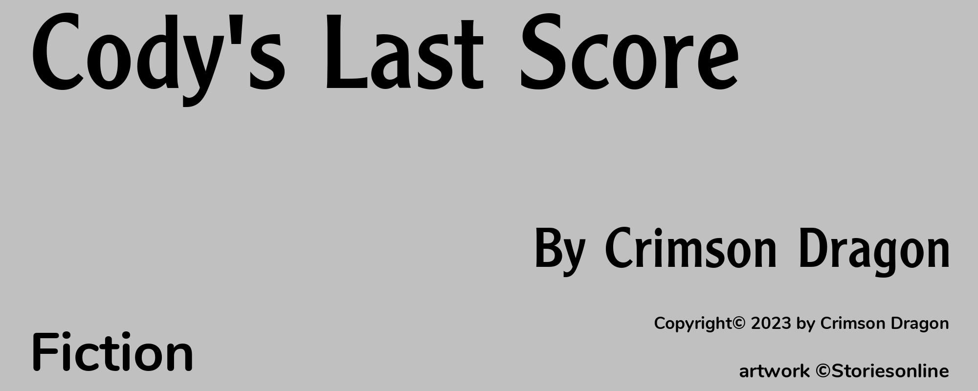 Cody's Last Score - Cover