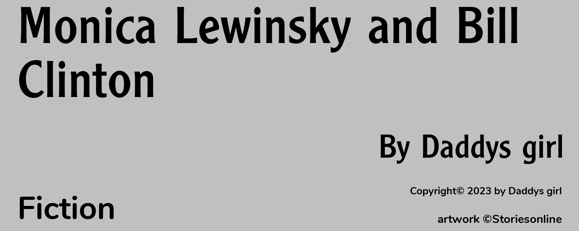 Monica Lewinsky and Bill Clinton - Cover