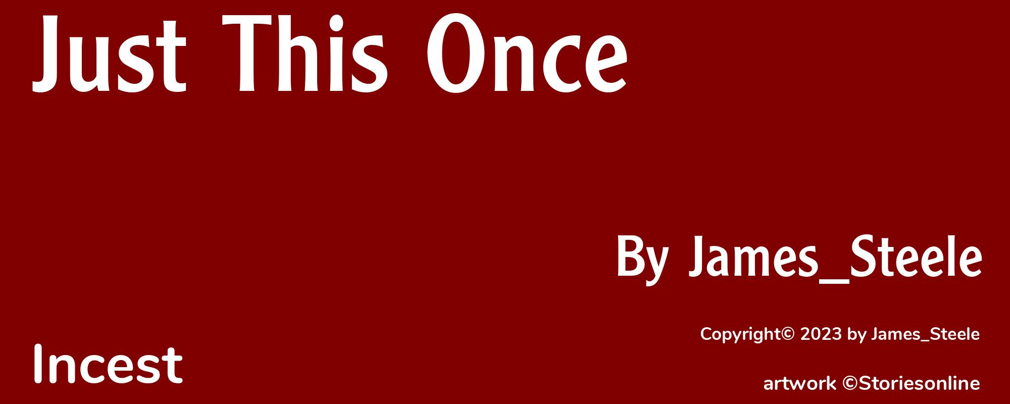 Just This Once - Cover