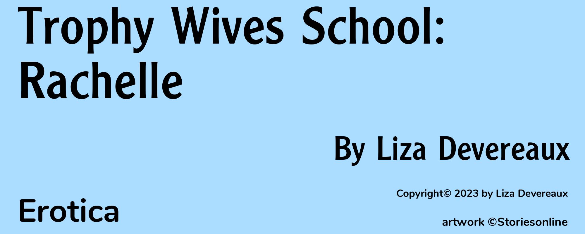 Trophy Wives School: Rachelle - Cover