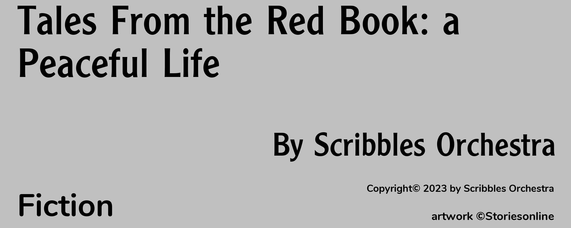 Tales From the Red Book: a Peaceful Life - Cover