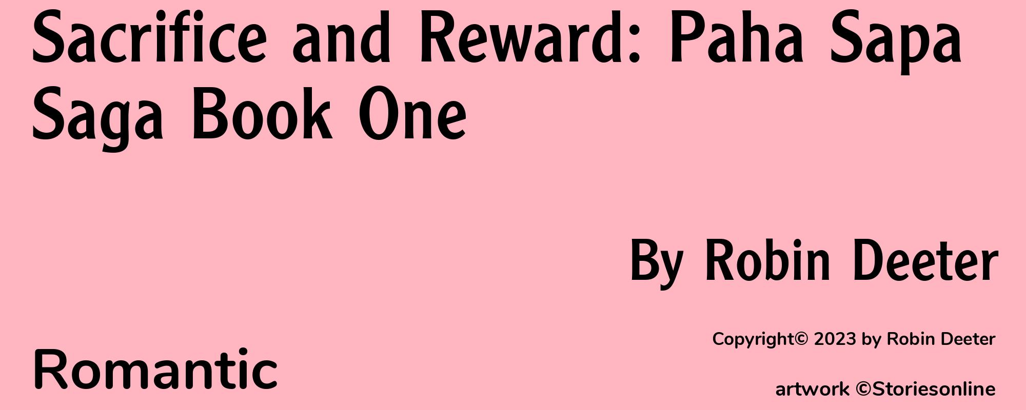 Sacrifice and Reward: Paha Sapa Saga Book One - Cover