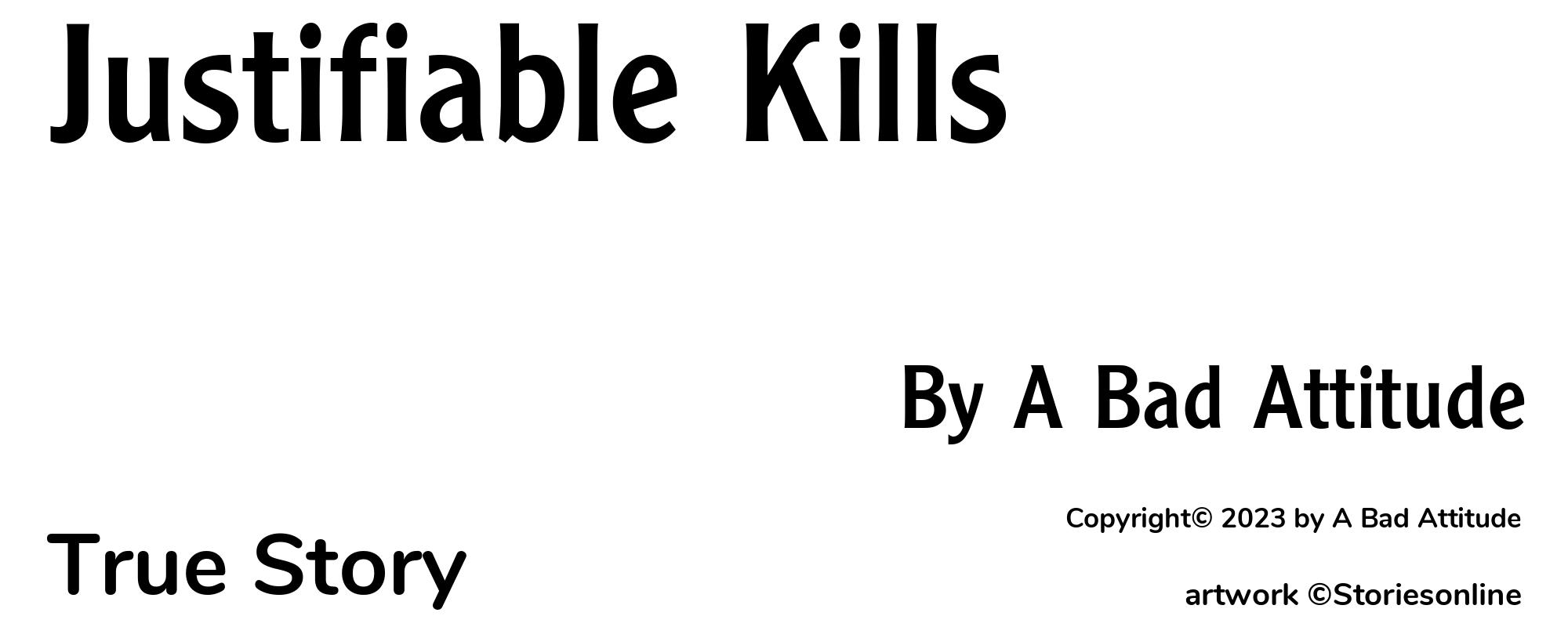 Justifiable Kills - Cover
