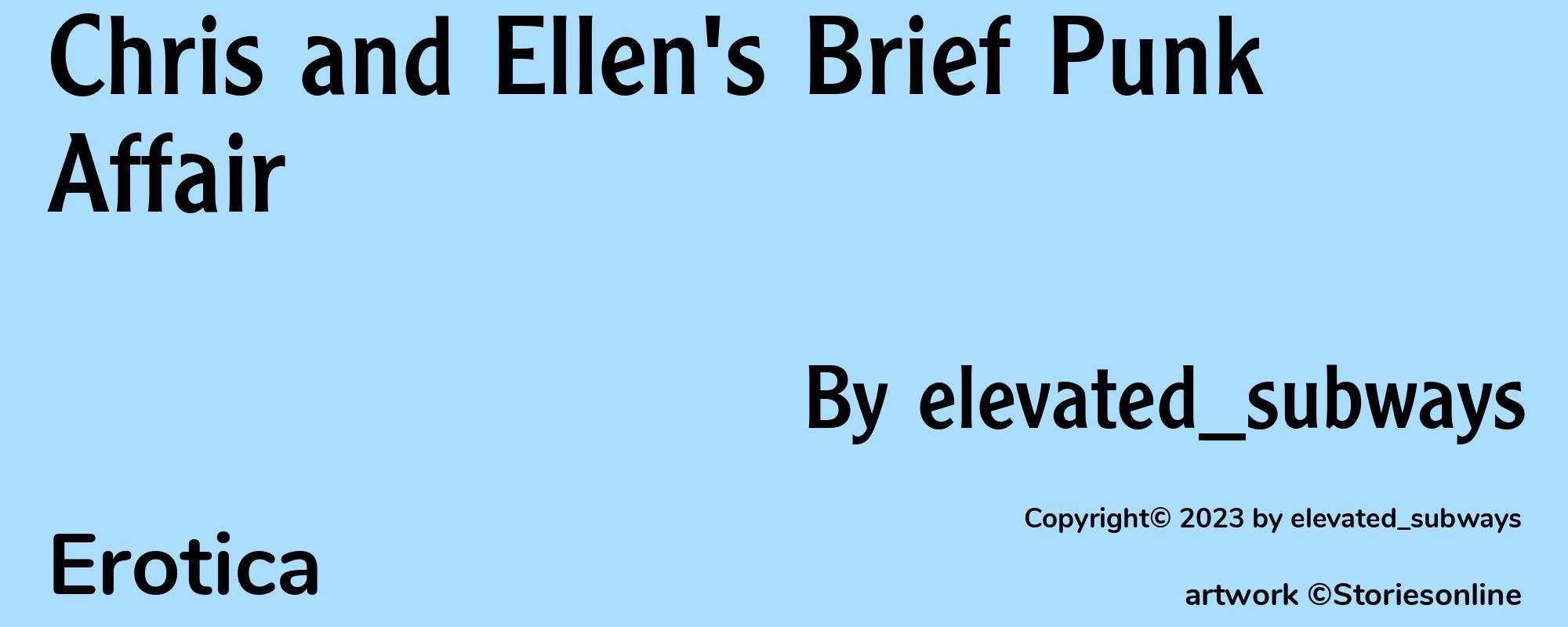 Chris and Ellen's Brief Punk Affair - Cover