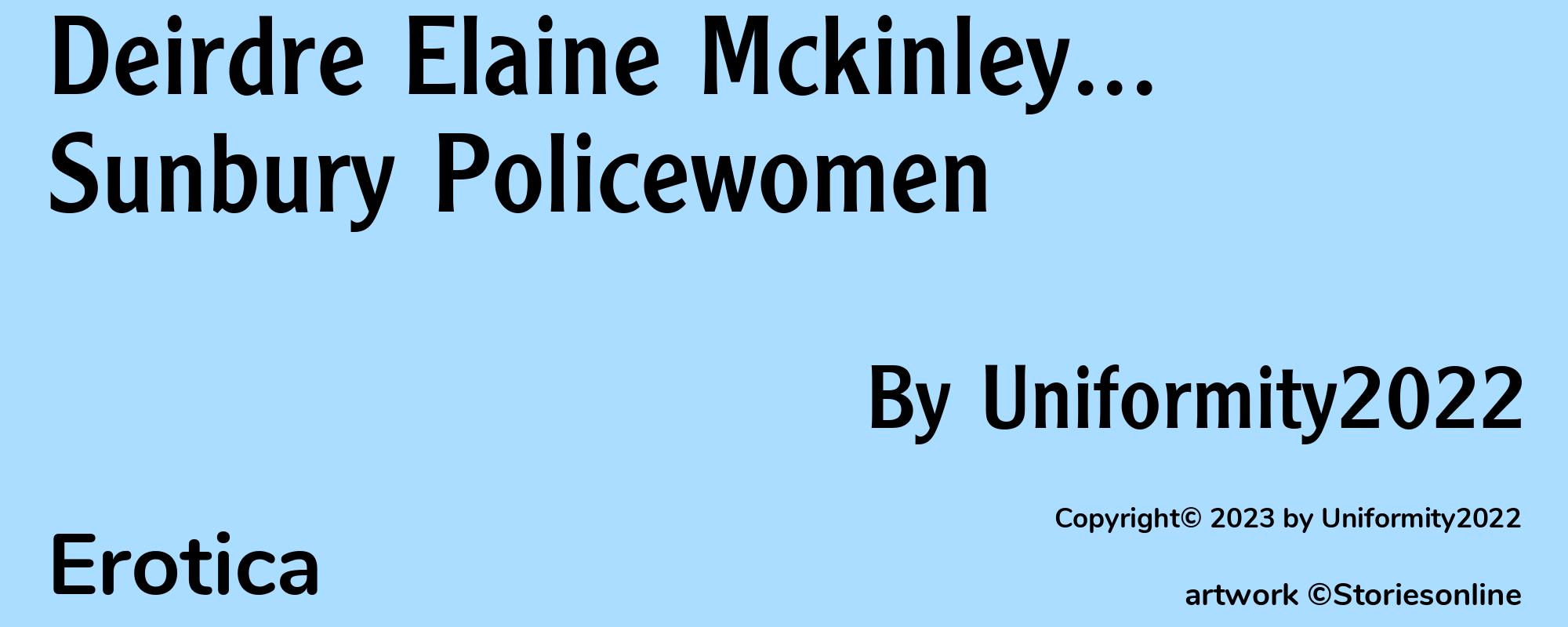 Deirdre Elaine Mckinley... Sunbury Policewomen - Cover