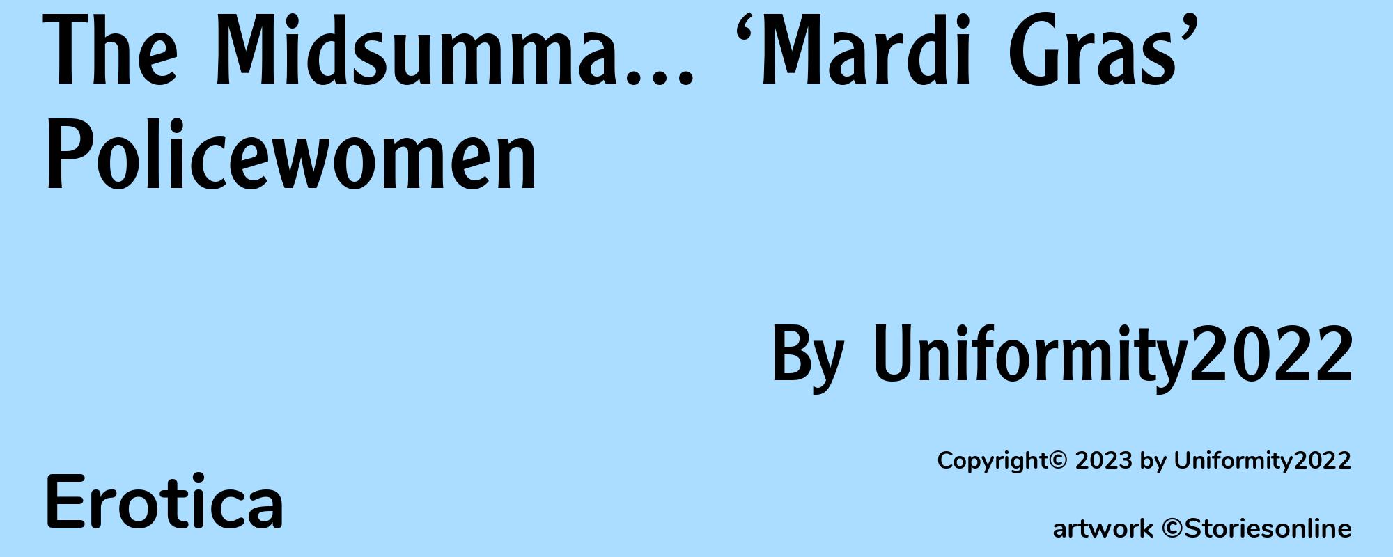 The Midsumma… ‘Mardi Gras’ Policewomen - Cover