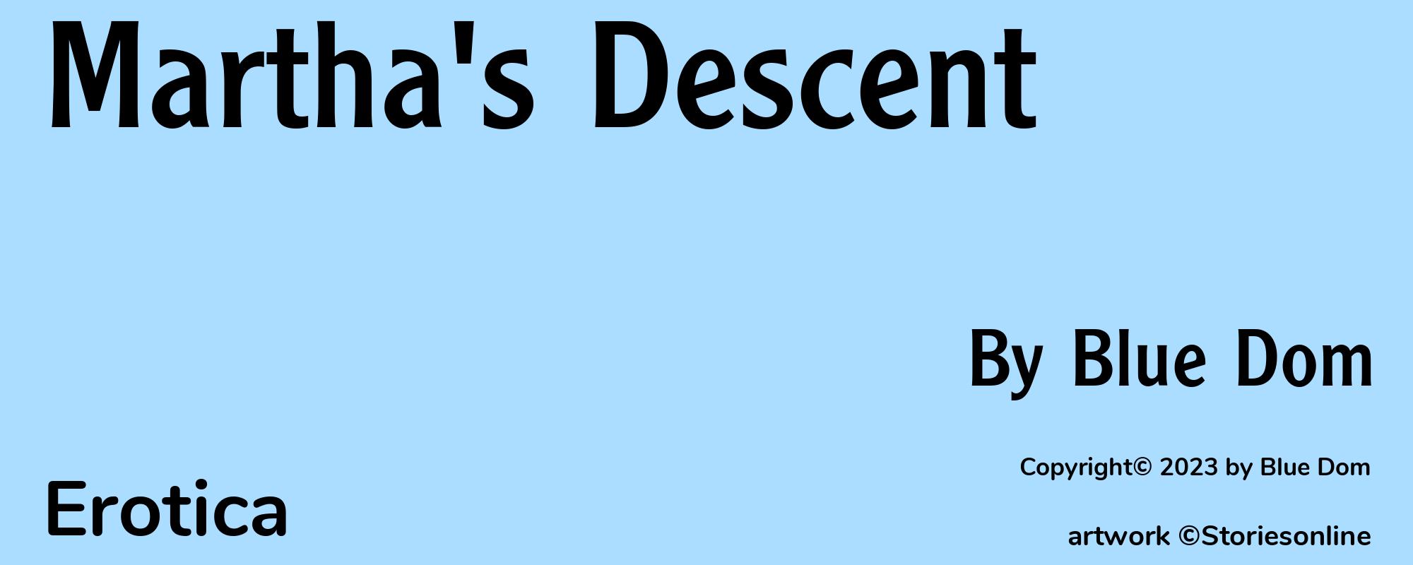 Martha's Descent - Cover