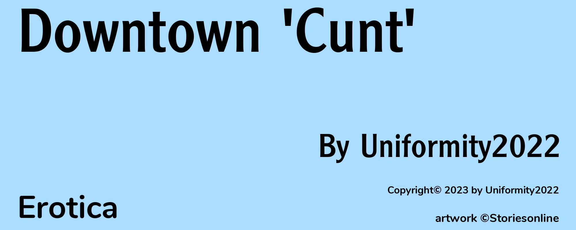 Downtown 'Cunt' - Cover