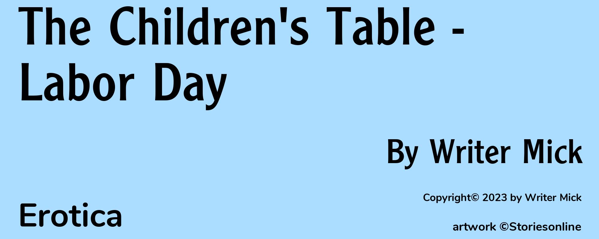 The Children's Table - Labor Day - Cover