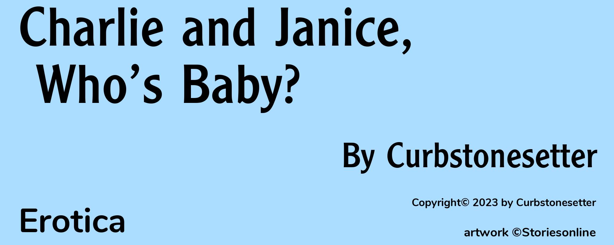 Charlie and Janice, Who’s Baby? - Cover