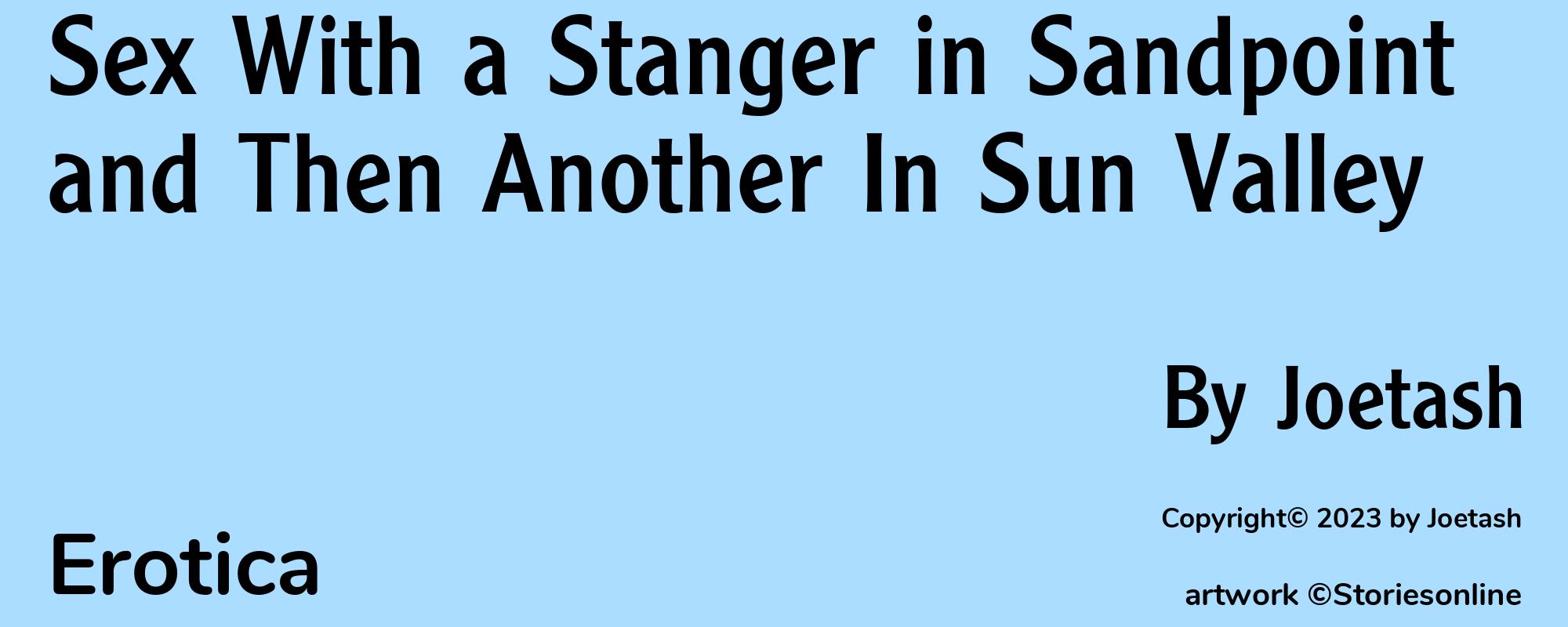 Sex With a Stanger in Sandpoint and Then Another In Sun Valley - Cover