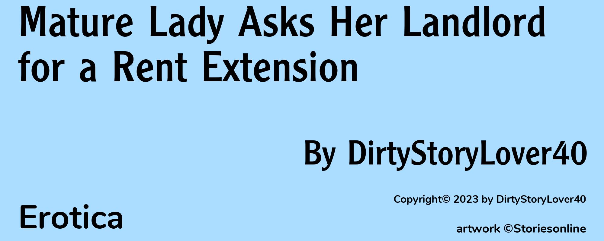 Mature Lady Asks Her Landlord for a Rent Extension - Cover